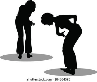 Silhouette Standing Naked Figure Woman Looking Stock Vector Royalty Free Shutterstock