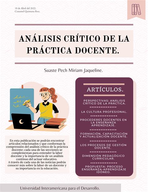 An Lisis Cr Tico De La Pr Ctica Docente By Miriam Suaste Issuu