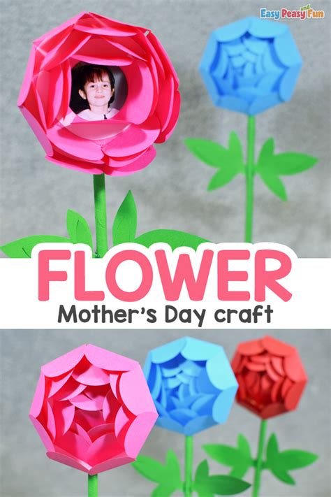 Mothers Day Paper Flower Paper Peony Craft Easy Peasy And Fun