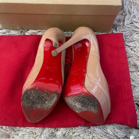 Aut Christian Louboutin Lady Peep Nude Size Gem