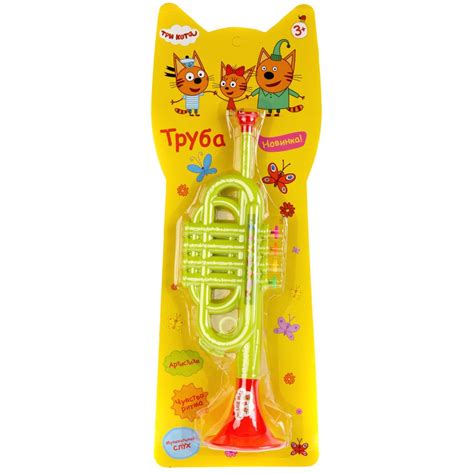 Игрушка труба Три кота на блистере (русс. уп.) «Играем вместе» | Зебра
