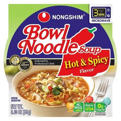 Nongshim Hot Spicy Soup Microwavable Noodle Bowl Oz Target