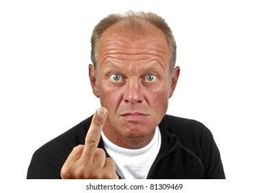 Man Showing Fuck Off Middle Finger Stock Photo 81309469 Shutterstock