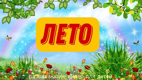 ЛЕТО | Время года ЛЕТО | Признаки лета | Развивающее видео для детей ...