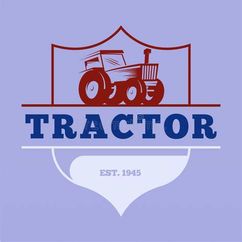 Farm Tractor Logo Design Template Stock Illustration Illustration Of