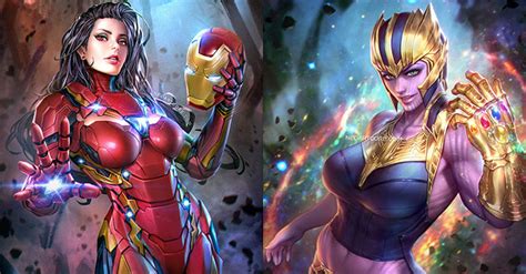 Sexy Genderbent Marvel Avengers Fan Art - Media Chomp