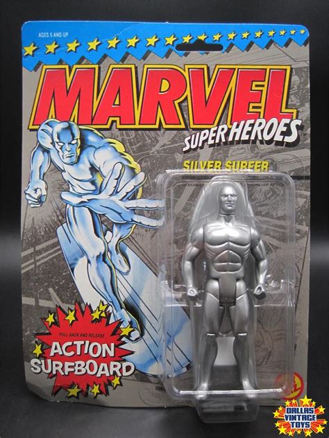 Toy Biz Marvel Super Heroes Action Surfboard Silver Surfer B