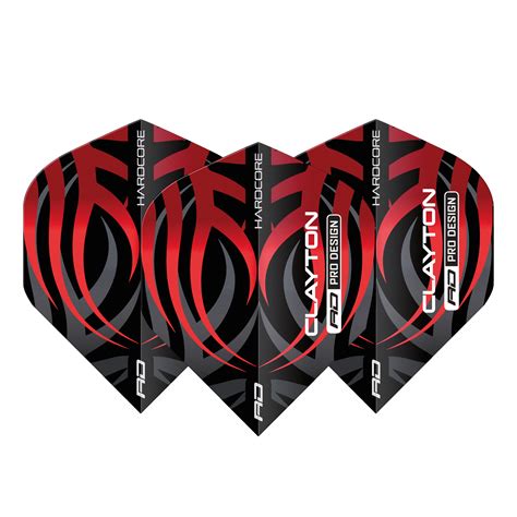 Red Dragon Jonny Clayton Hardcore Black Red Tribal Dart Flights Dartshopper De