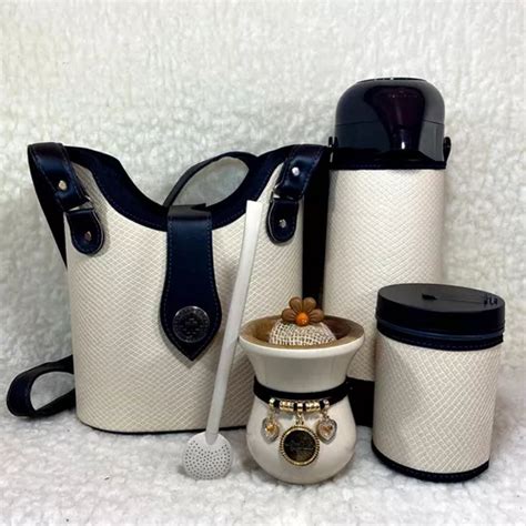 Kit Chimarrão Mateira Feminina Nude Cuia Decorada E Bomba Parcelamento sem juros