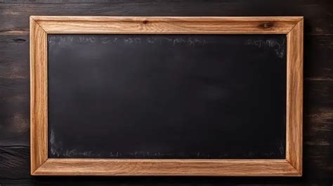 Vintage Wooden Frame Blackboard A Retro Chalkboard With Faded Texture