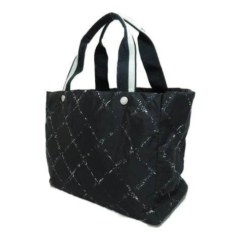 Chanel Old Travel Line Tote Bag Black Cloth Ref954047 Joli Closet