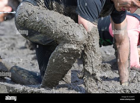 Mud Obstacle Course Stock Photo Alamy