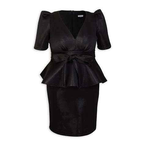 Black Peplum Dress 3090483 Zeta