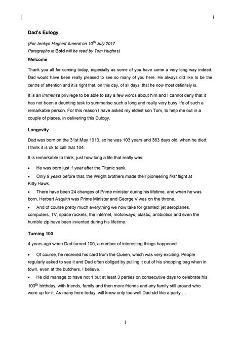 50 Best Eulogy Templates (For Relatives or Friends) ᐅ TemplateLab