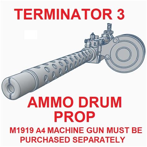 3d File 11 Terminator 3 M1919 Ammo Drum 🥁 ・3d Printable Design To