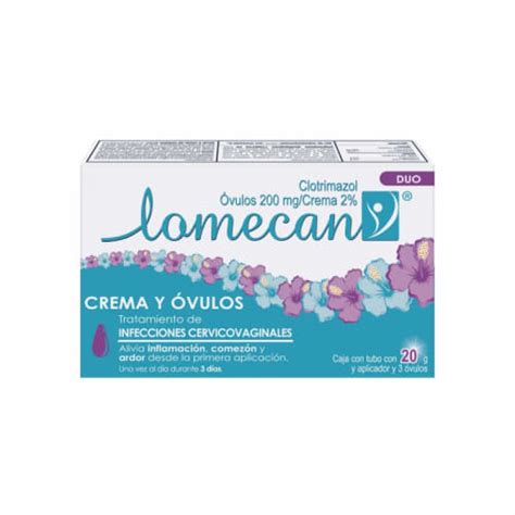 Compra Lomecan Duo Clotrimazol 2 Con 20 G De Crema 3 óvulos 200 Mg En