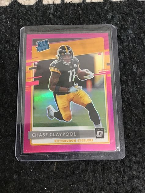 Chase Claypool Optic Rated Rookie Pink Holo Prizm Steelers Eb