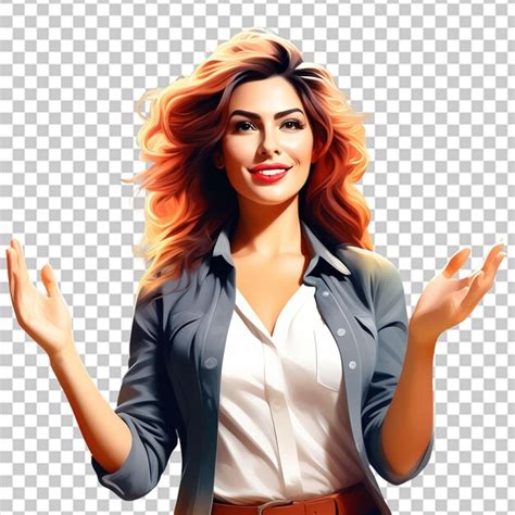 Mujer Latina Sonriendo Mirando A La C Mara Y Dando La Se Al De Paz Archivo Psd Premium