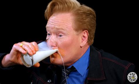 Upsetting Screenshots From Conan OBriens Hot Ones Appearance Cracked