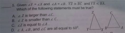 Solved Given Y X And A B Overline Yz Overline Bc And