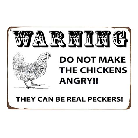 Warning Sign Metal Tin Signs1216inch