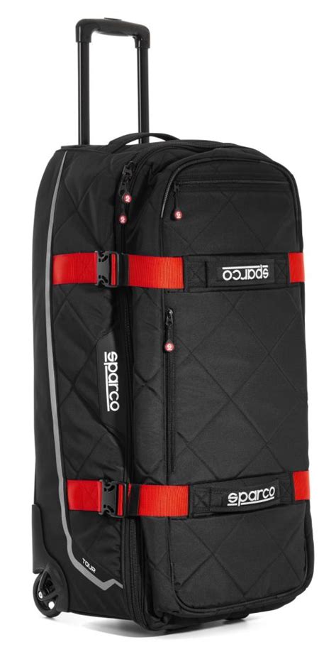 Купить SPARCO TOUR Сумка с выдвижной ручкой на колёсах, черная с ...