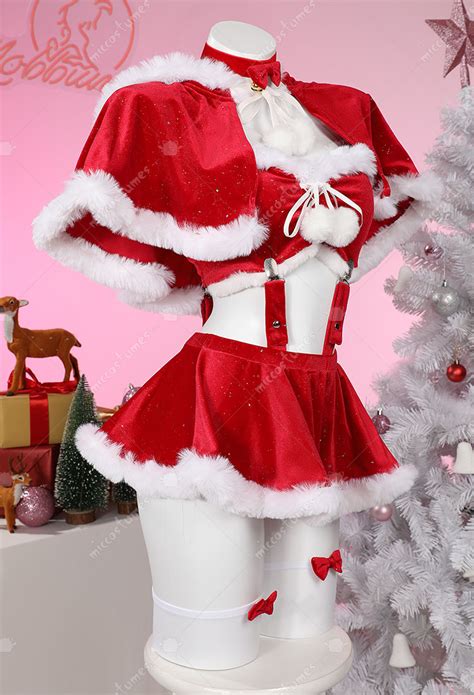 Christmas Mushroom Hat Sexy Lingerie Set Red Top And Panty And Skirt Cloak Set Top Quality