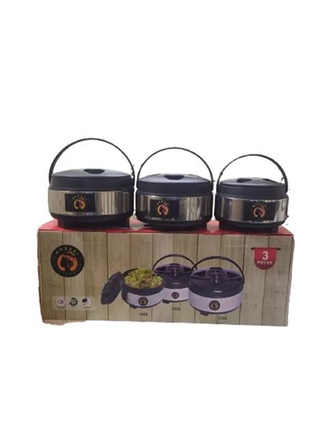 Hot Pot Insulated Stainless Steel Casserole Set Of Ml At Rs Set