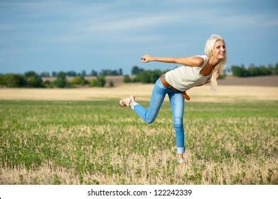 Beautiful Sexy Blonde Girl Posing On Stock Photo Shutterstock