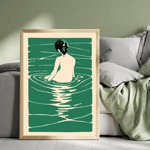 Ichijo Narumi Naked Woman In Water Edo Japanese Poster Wall Art Home Decor Ukiyo E Art Print
