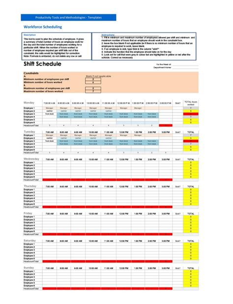 17 Perfect Daily Work Schedule Templates ᐅ TemplateLab