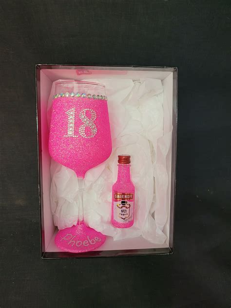 Mini Smirnoff And Personalised Glass Set Glittering Ts Australia