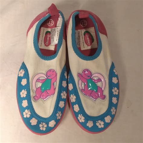 Vintage Barney The Dinosaur Childrens Water Shoes Siz Gem