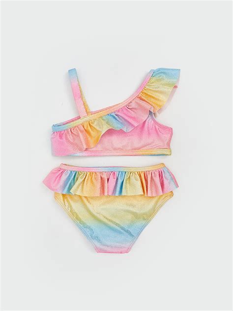 LCW Kids Pembe Renk Bloklu Kız Çocuk Bikini Takım S5EH51Z1 LT0 LCW