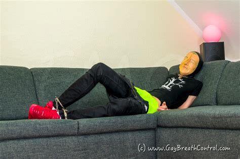 Playing With Emobcsmslave And His New Toy The Breathplay Hood Gay Bondage And Breath Control