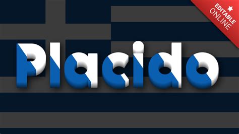 placido greek text effect generator