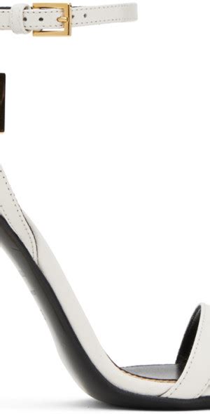 TOM FORD White Pointy Naked Sandals