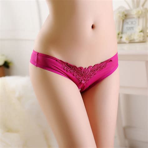 Jual G String Wanita Sexy Lingerie Open Lace Thongs Faux Pearl Massage Celana Dalam C
