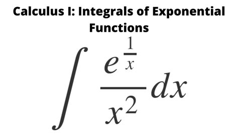 Calculus I Integrals Of Exponential Functions Youtube