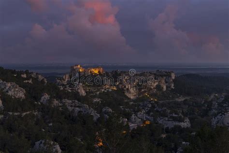 Medieval Castle and Village, Les Baux-de-Provence, Alpilles Mountains, Provence, France Stock ...