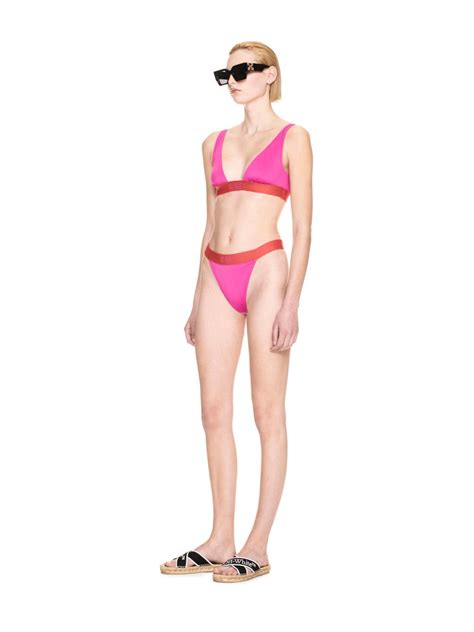 Condenced Bikini In Pink Off White Official US