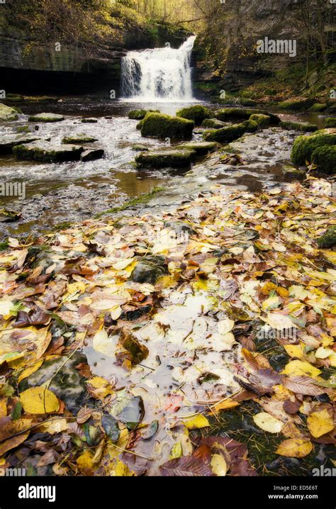 The Waterfalls At West Burton In Wensleydale In The Yorkshire Dales