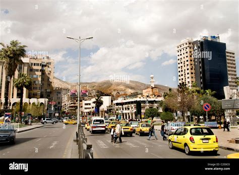 Central Damascus Modern Town City Syria Syrian Stock Photo Alamy
