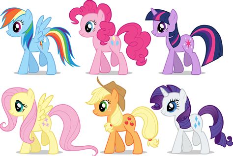 Mane Six side views. | My little pony fabric, My little pony stickers ...