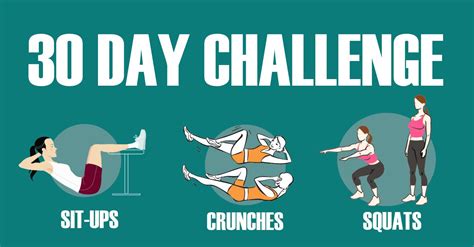 30 Day Sit Ups Squats And Crunches Challenge Project Next