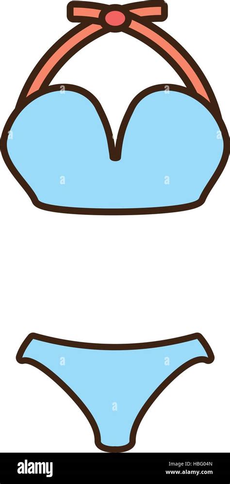 Blue Bikini Beach Vacation Icon Vector Illustration Eps 10 Stock Vector Image Art Alamy