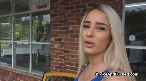 Busty Blonde Rides Strangers Cock For Cash