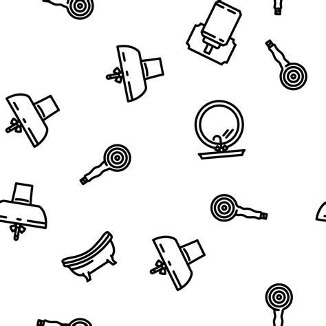 Bathroom Bath Equipment Hygiene Vector Seamless Pattern 23247849 Vector