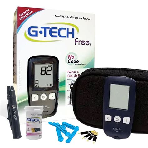 Kit Medidor De Glicose G Tech Free