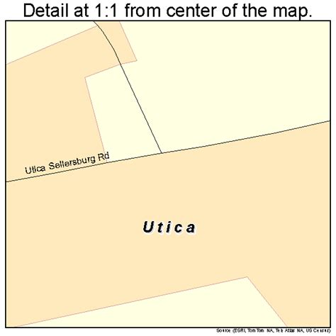 Utica Indiana Street Map 1878110